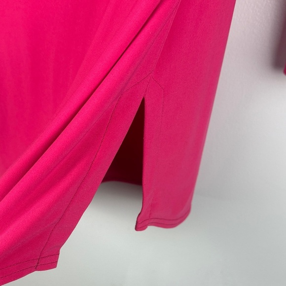 Sympli Fuchsia Smooth Fabric Minimalist Casual 3/4 Sleeve Blouse Size 12 - Picture 10 of 11